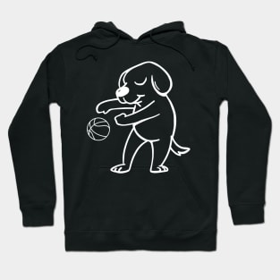 Dog playing basketball Hoodie